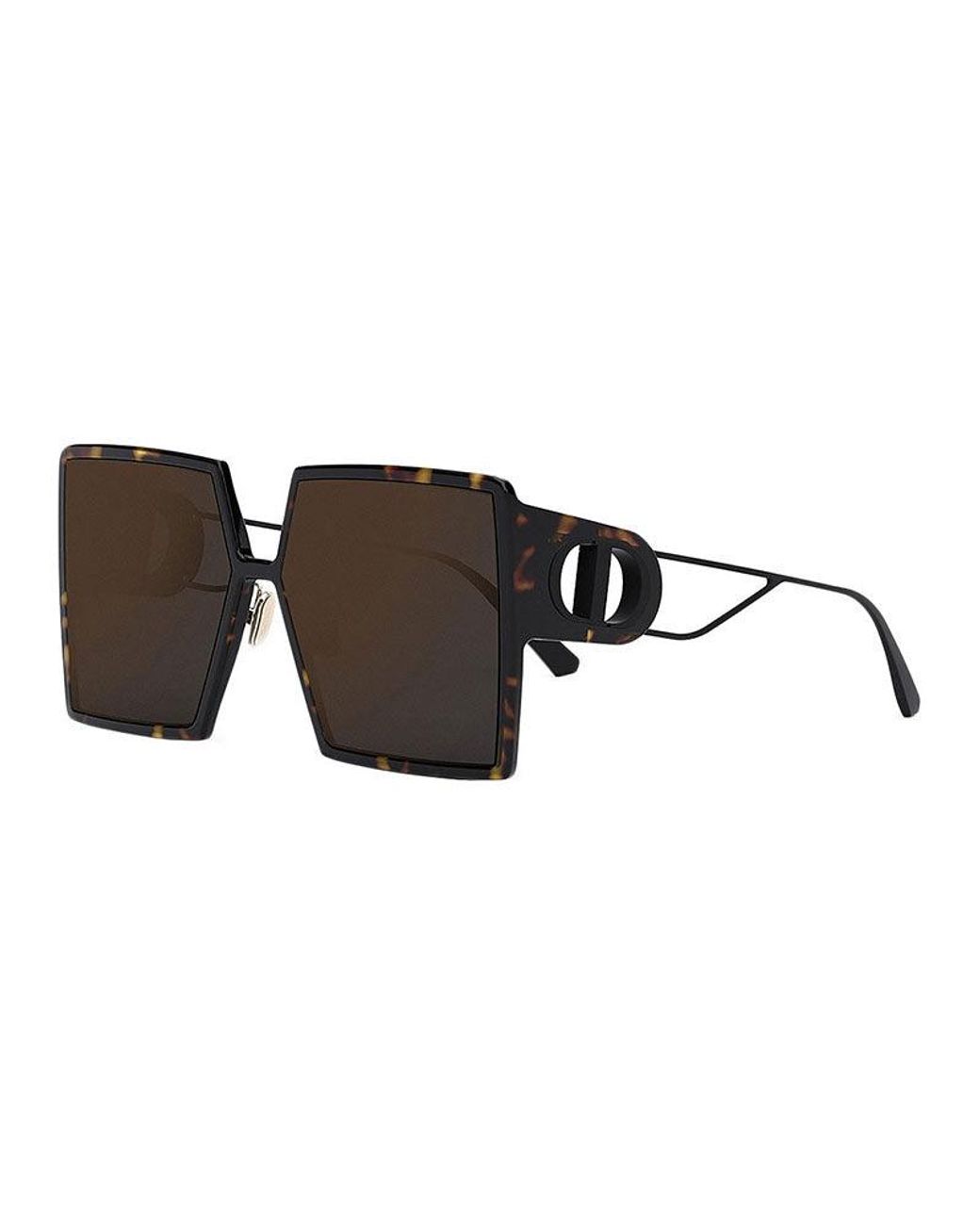 Dior Brown Sunglasses Square Full Rim, Dark Frame And Mirror Lens 30Montaignesu20A5
