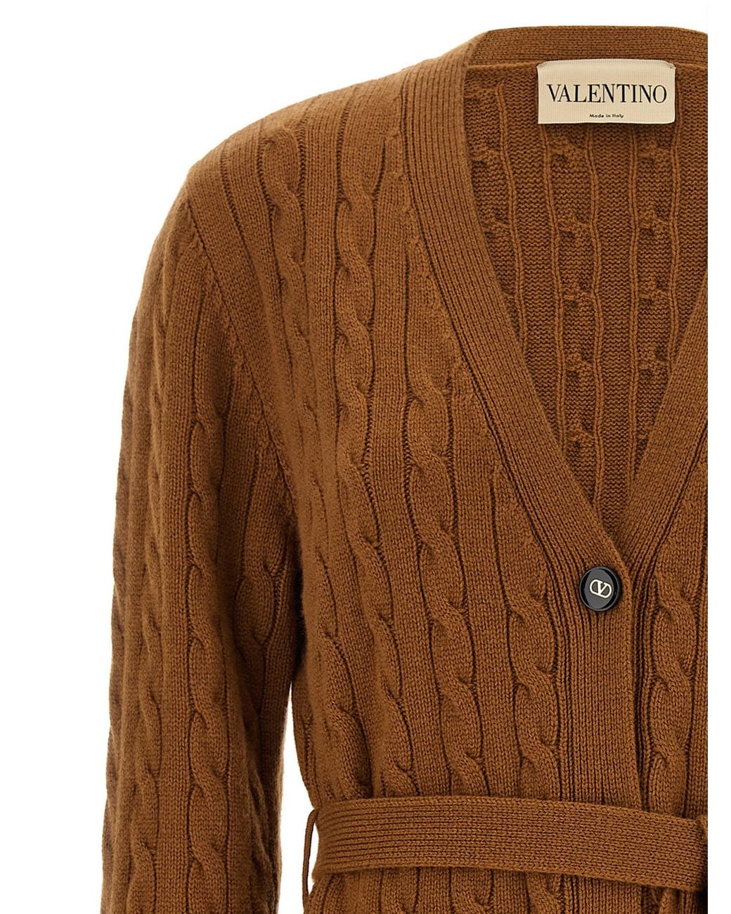 Valentino Garavani Brown Cashmere Cardigan Clothing
