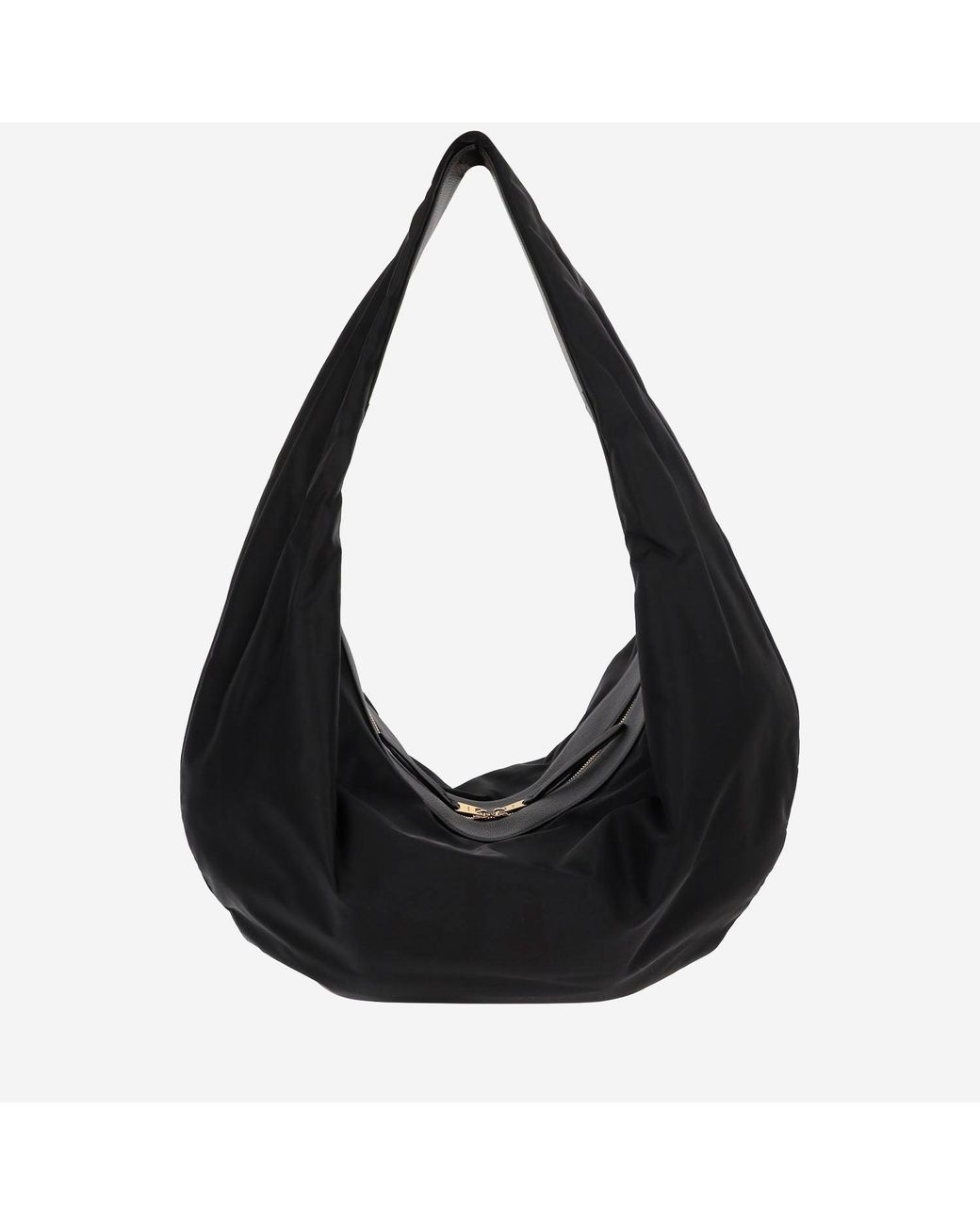 Khaite Black Sport Xl Hobo Bag Nylon Shoulder