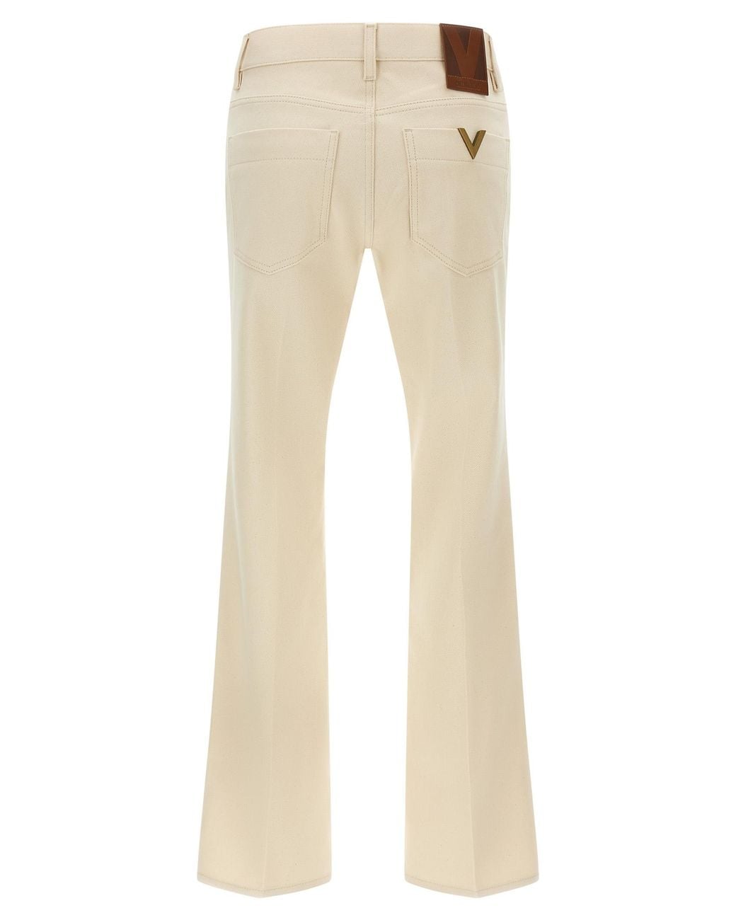 Valentino Garavani Natural Jeans Vgold Cotton