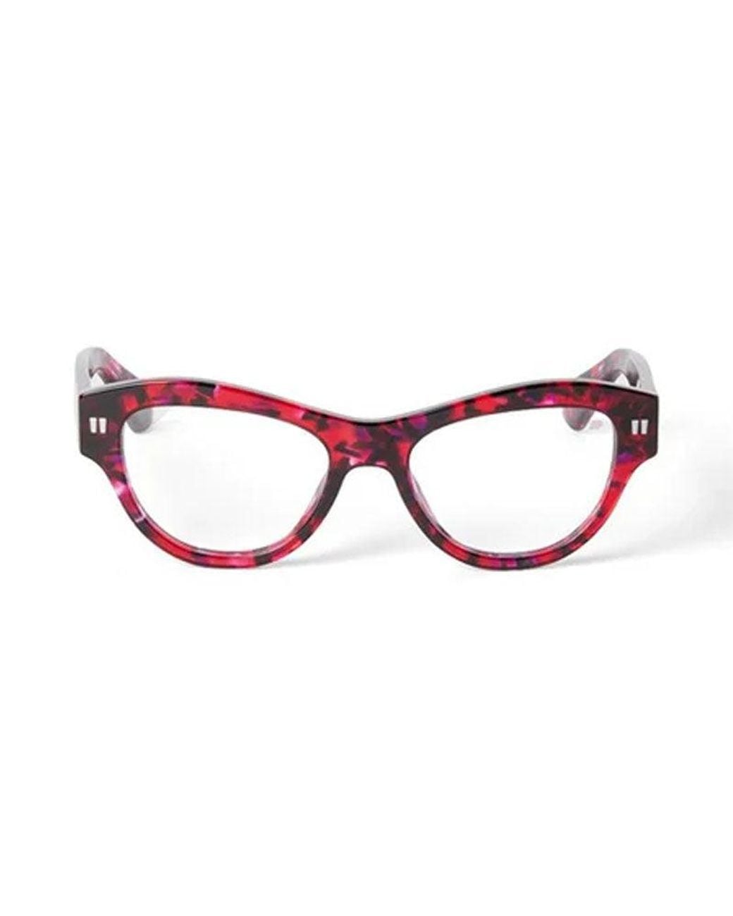 Off-White c/o Virgil Abloh Red Style 76 Mini Eyeglasses With Clear Demo Lens