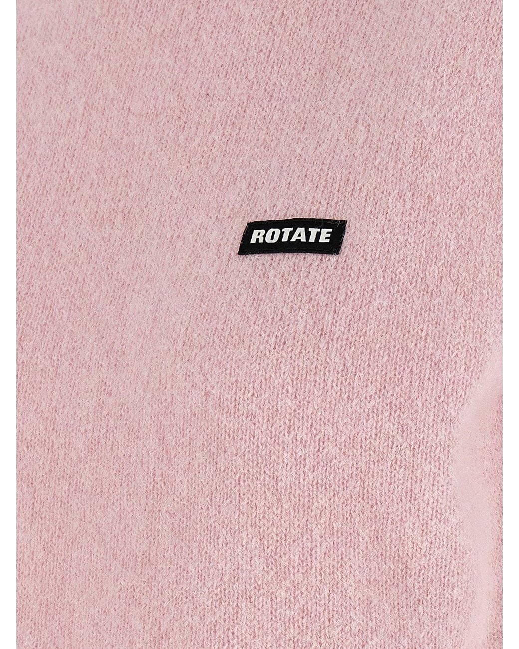 ROTATE BIRGER CHRISTENSEN Knit Cropped Vest in Pink | Lyst