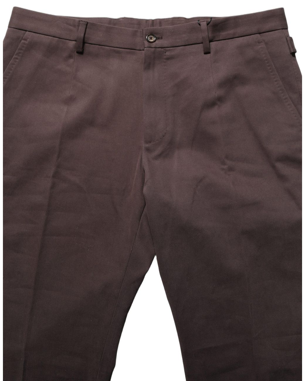 Dolce & Gabbana Black Cotton Skinny Leg Dress Trouser Pants for men