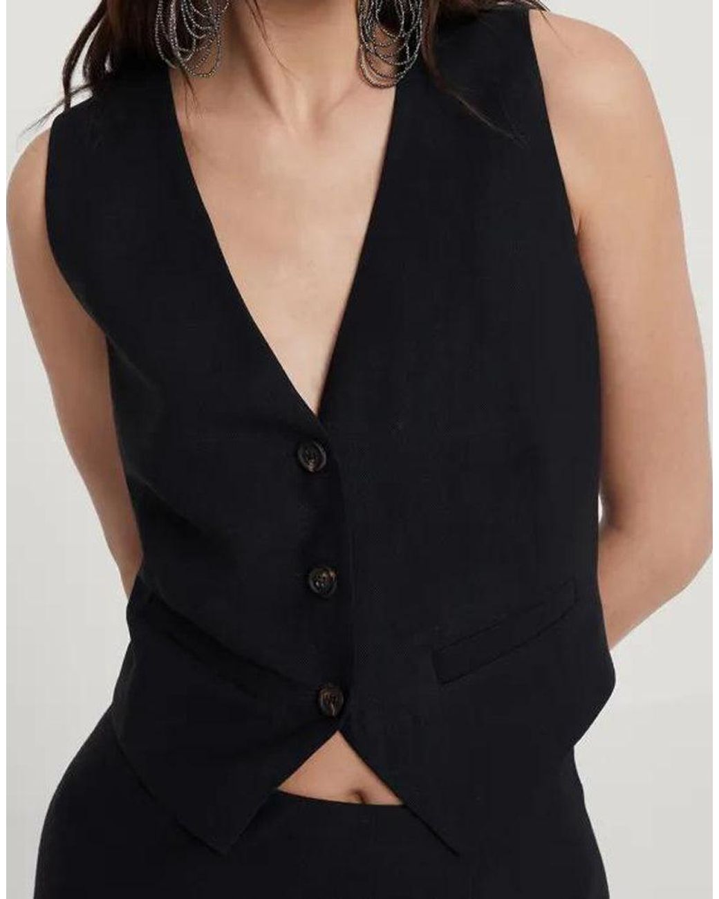 Brunello Cucinelli Black Tailored Linen Shirt