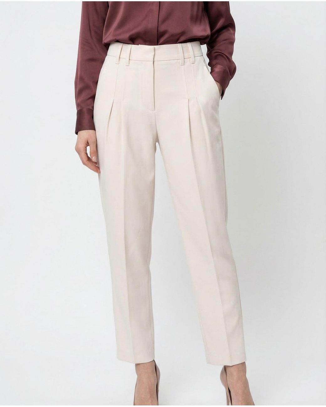 Brunello Cucinelli White Gray Cotton Casual Pants