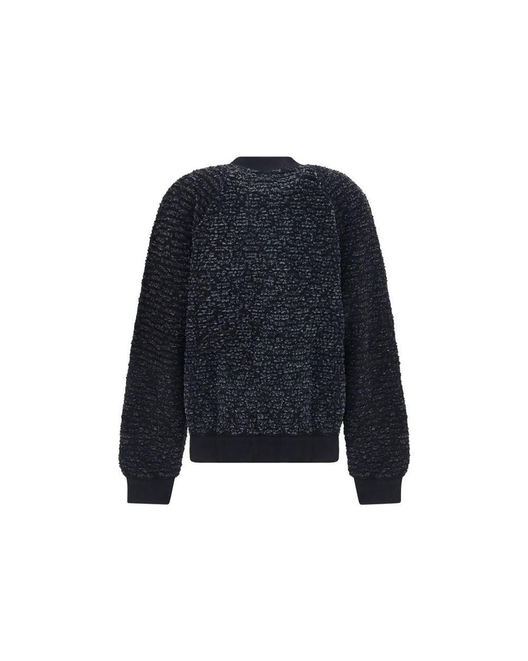 Balmain Blue Black Viscose Bomber
