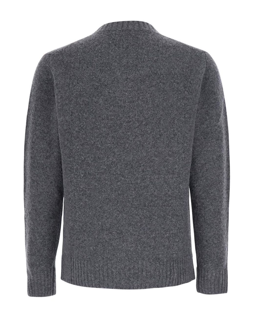 Kangra Gray Crew Neck Pullover Ml F.5Gg Wool Tops for men