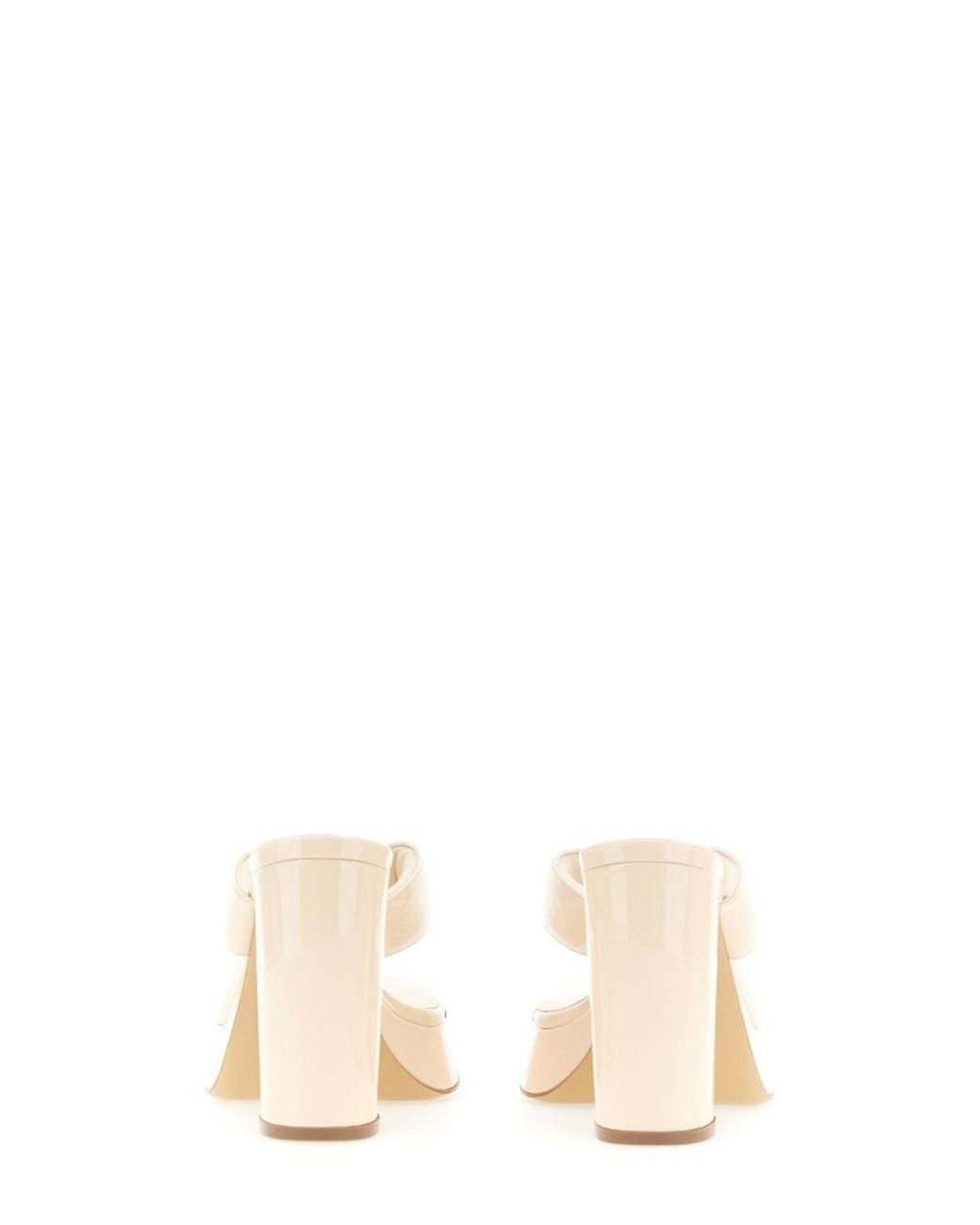 Gia Borghini Natural Patent Sandal Leather