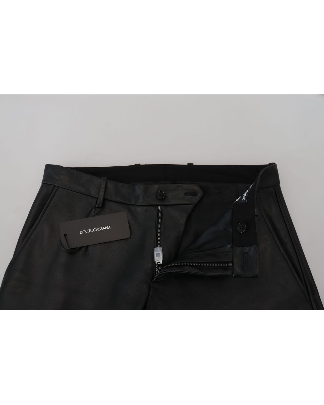 Dolce & Gabbana Black Elegant Agnello Trousers For for men