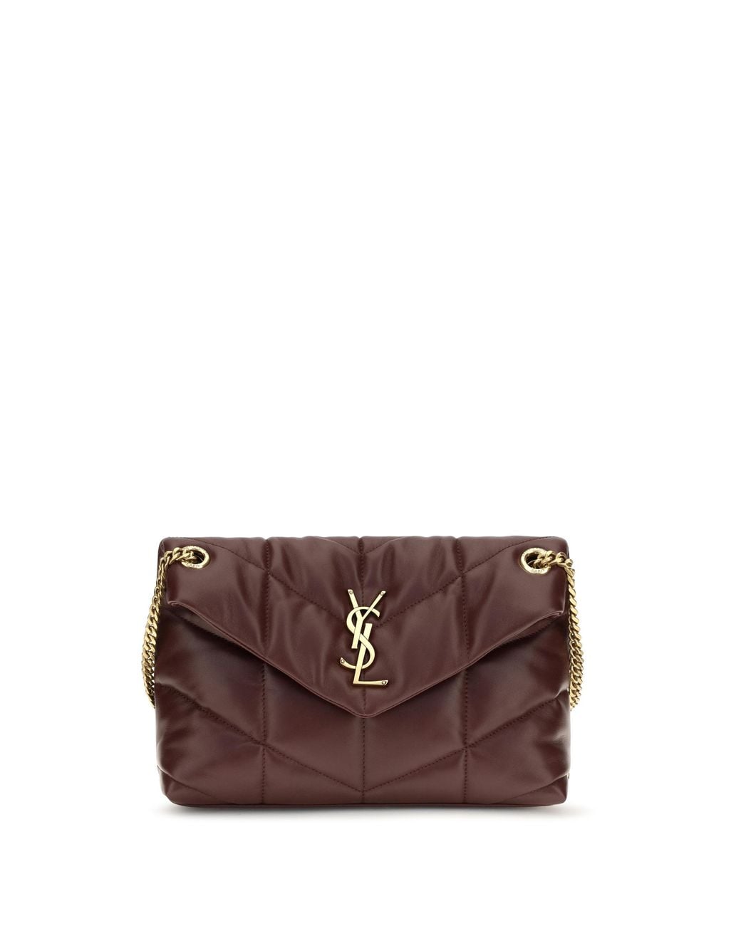 Saint Laurent Purple Puffer Toy Shoulder Bag Lamb