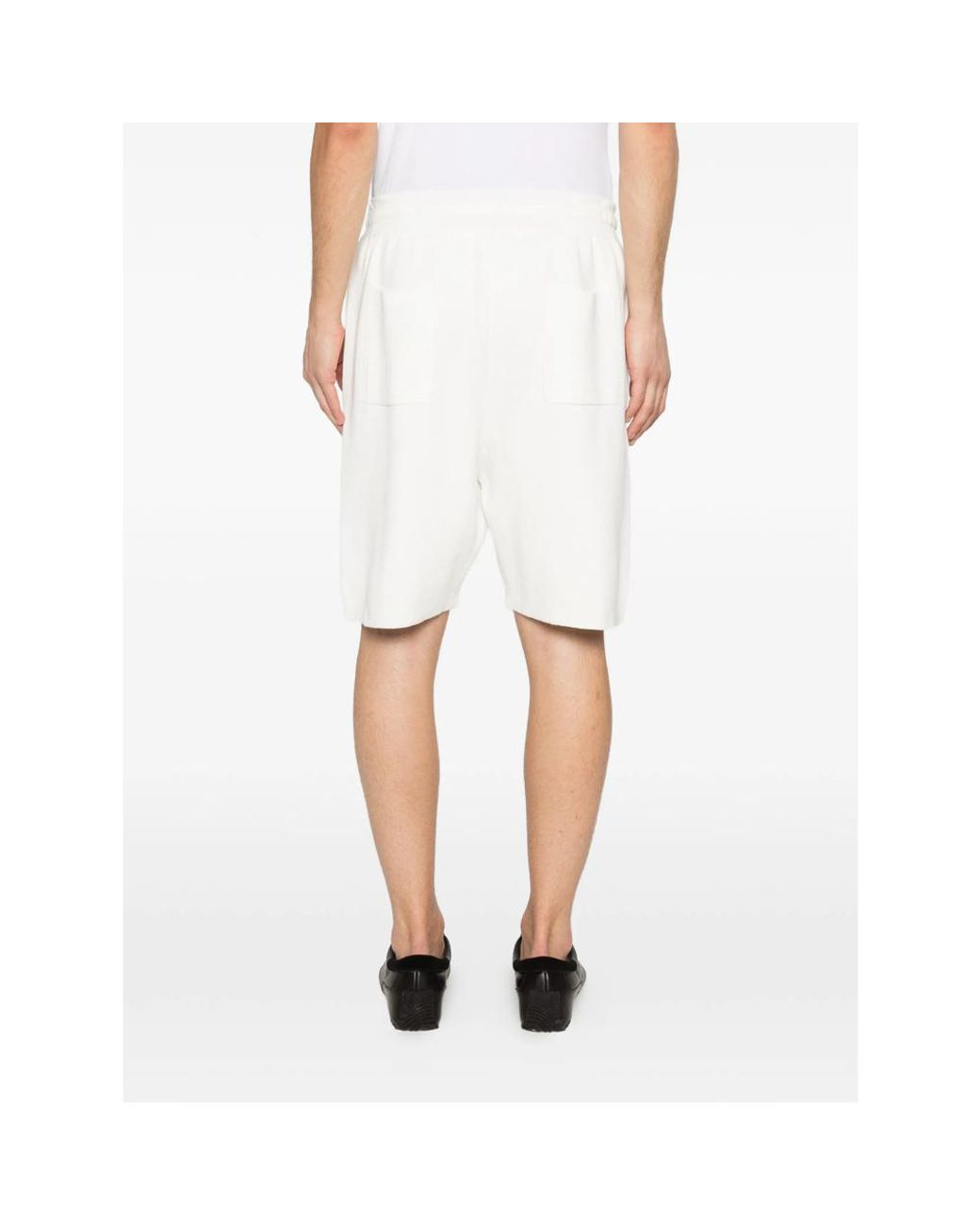 Scaglione White Drawstring Shorts for men