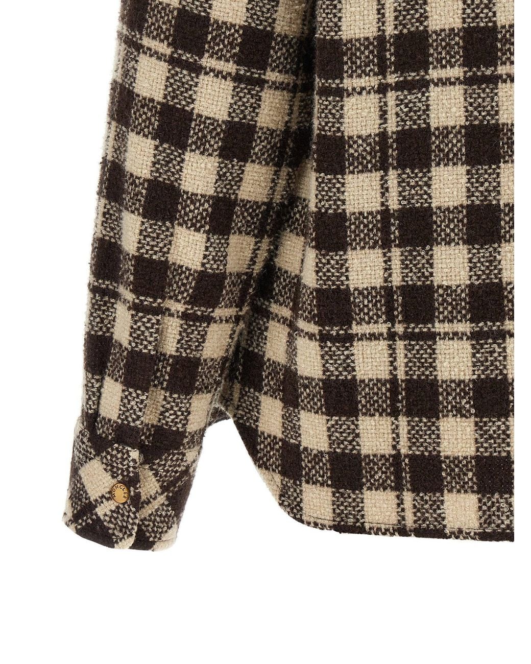 Moncler Black Checked Wool Blend Shirt