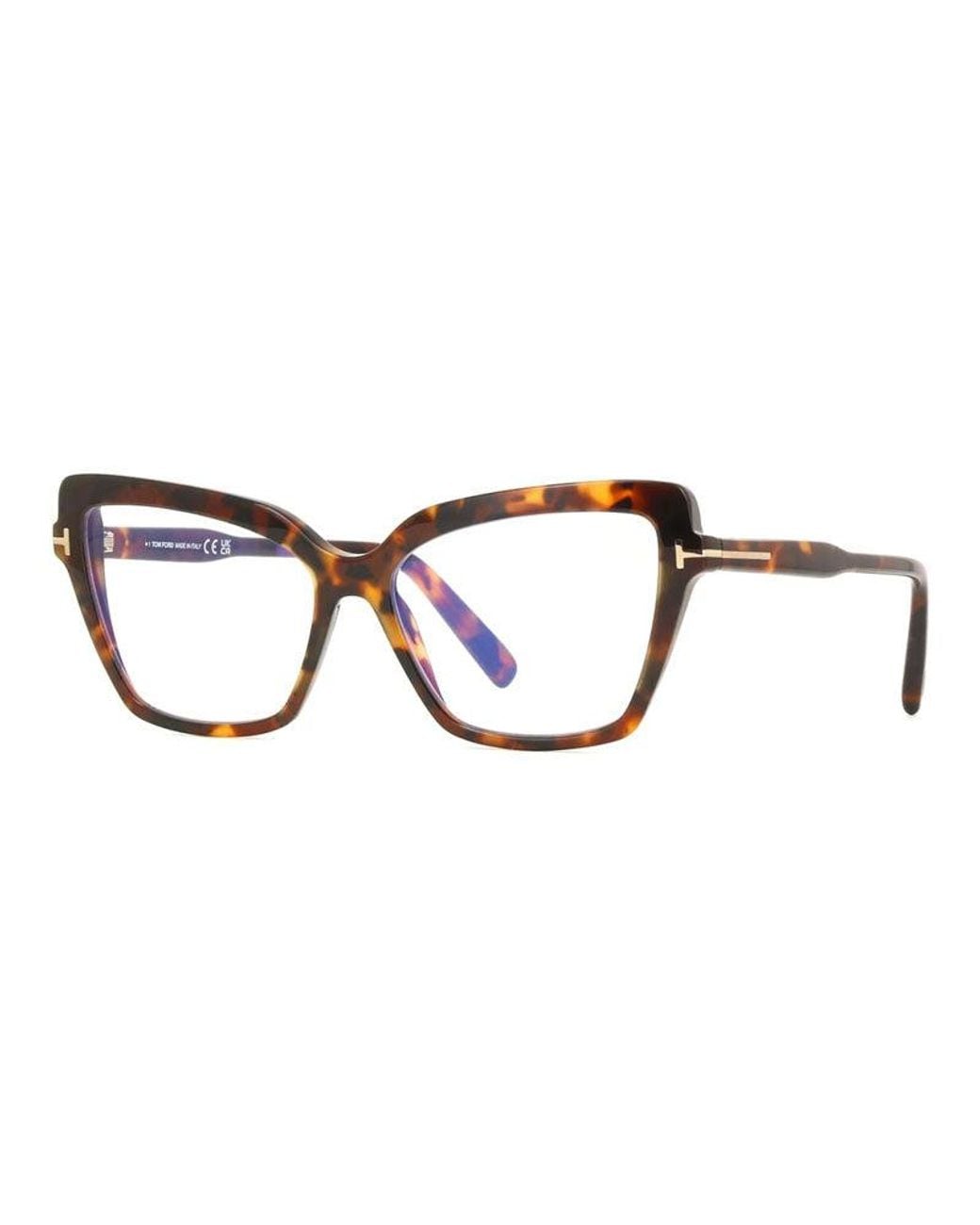 Tom Ford Brown Inspired Mini Sunglasses With Clear/-Light Blocking Lenses