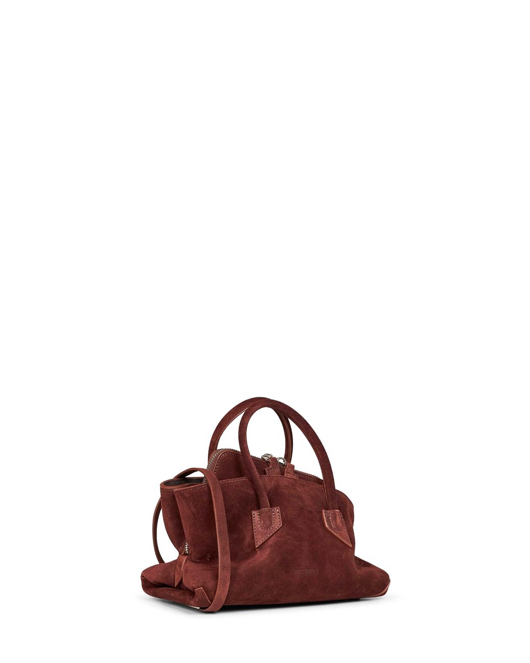 The Attico Brown Light Chocolate "La Passeggiata Mini" Top Handle Bag