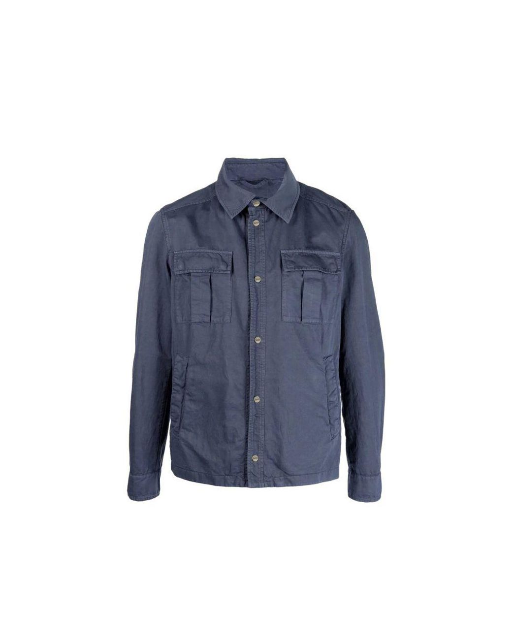 Herno Blue Cotton Shell Jacket for men