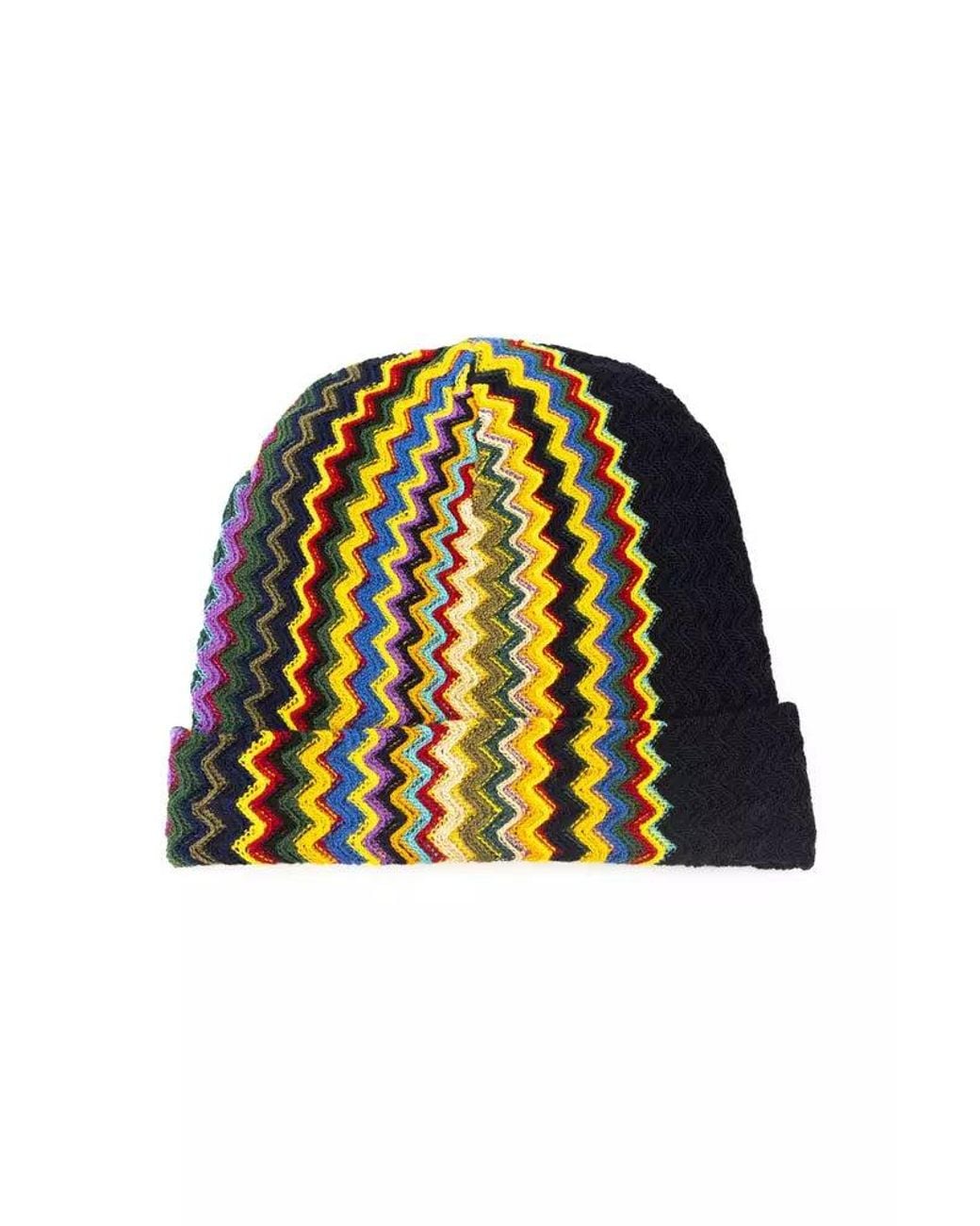 Missoni Yellow Wool Hat for men