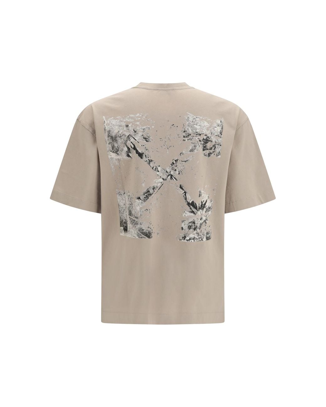 Off-White c/o Virgil Abloh Gray T-Shirt Spices Arrow Skate Cotton T-Shirts for men