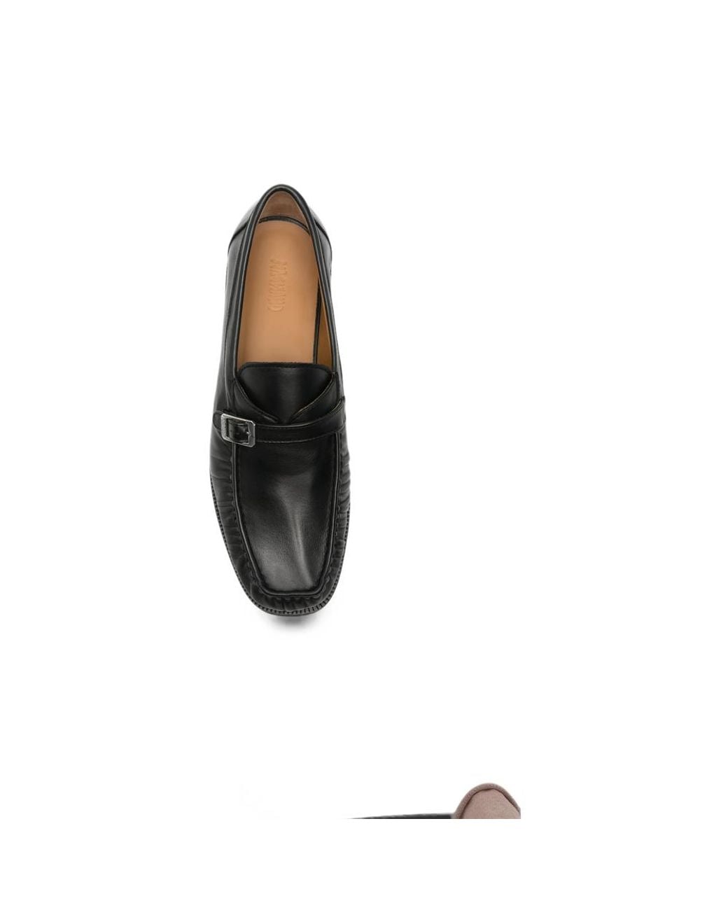 Magliano Black Buckled Leather Loafers for men