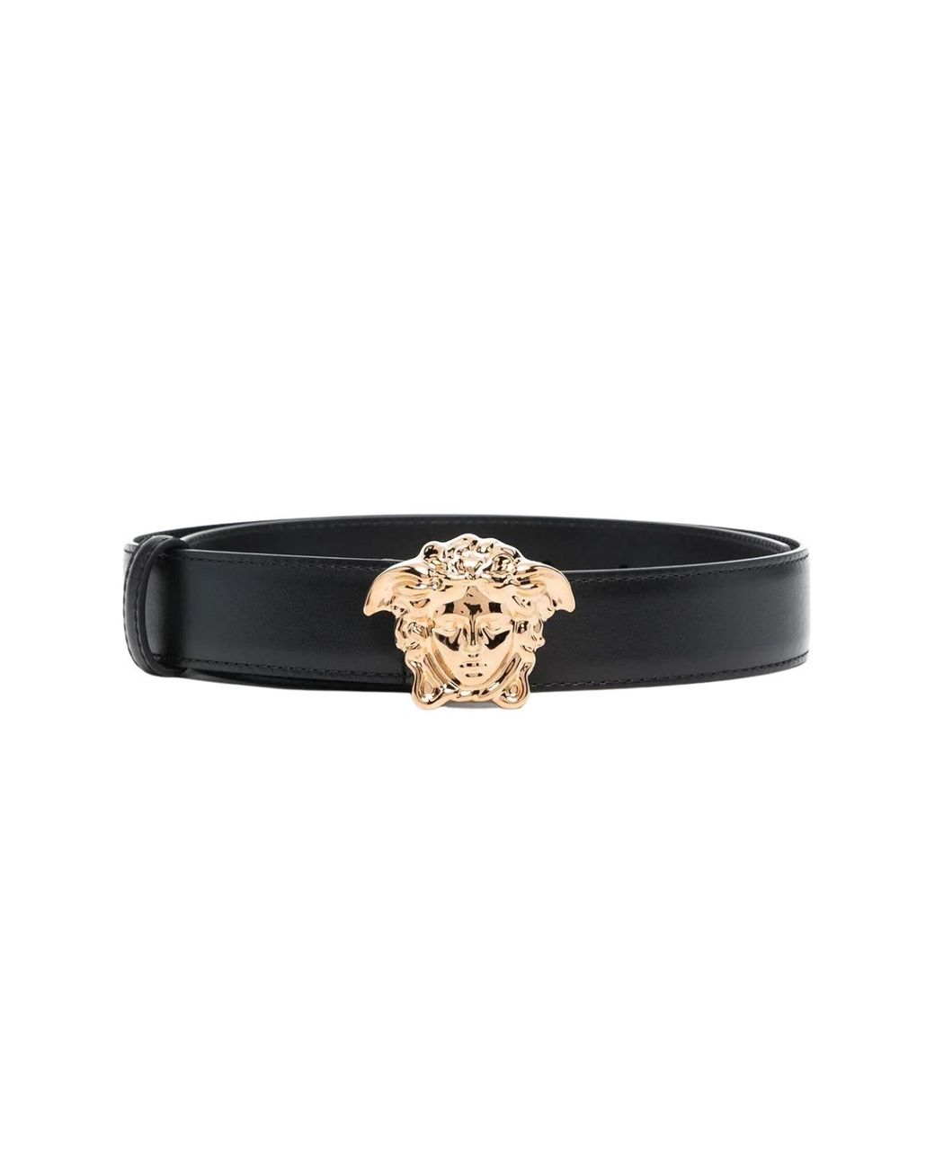 Versace Leather Belts Vitello in Black Gold (Black) - Lyst