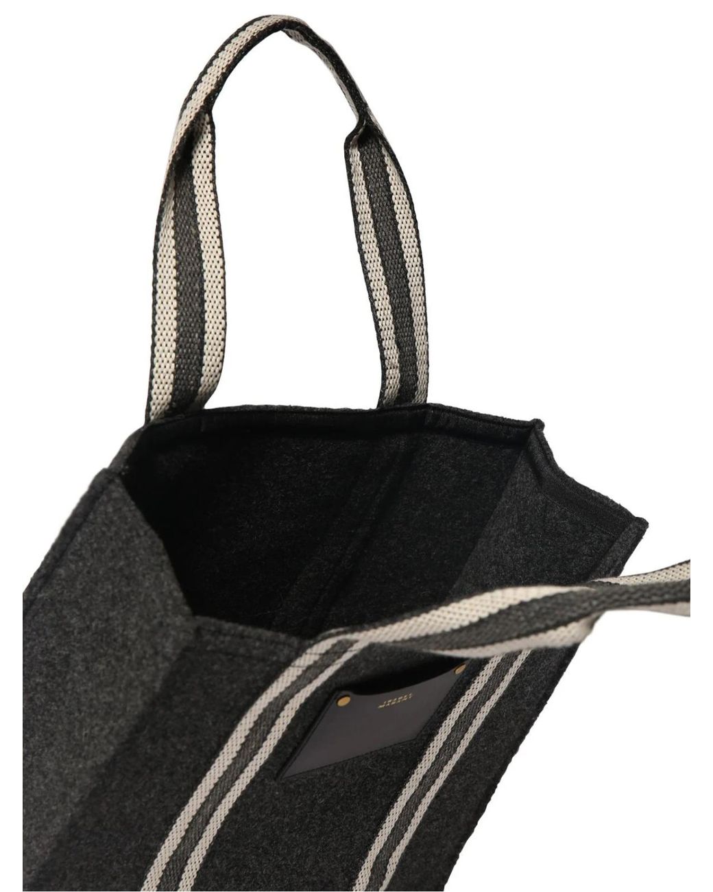 Isabel Marant Black Aruba Puebla Logo Patch Tote Bag