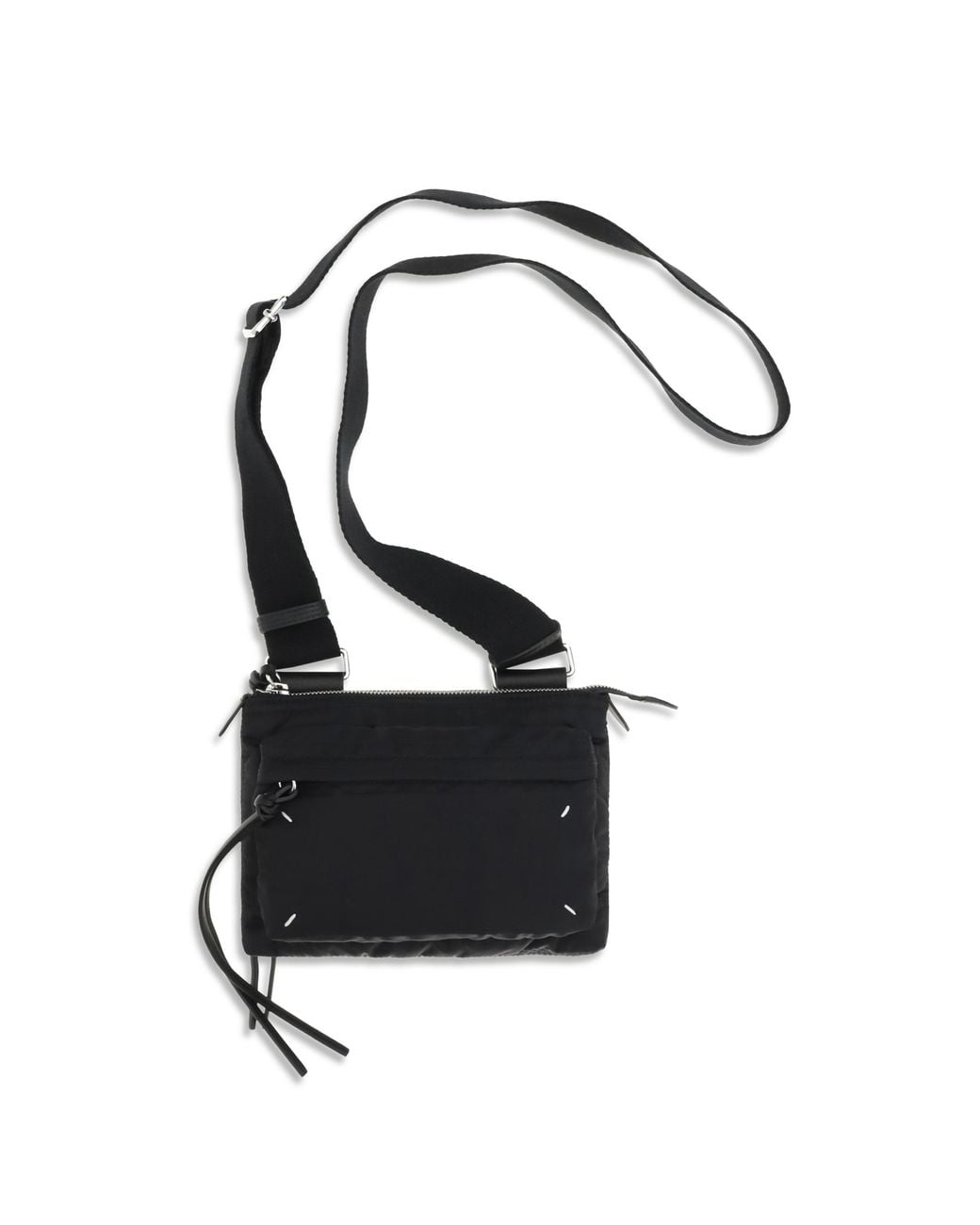 Maison Margiela Black Zip Camera Shoulder Bag Nylon for men