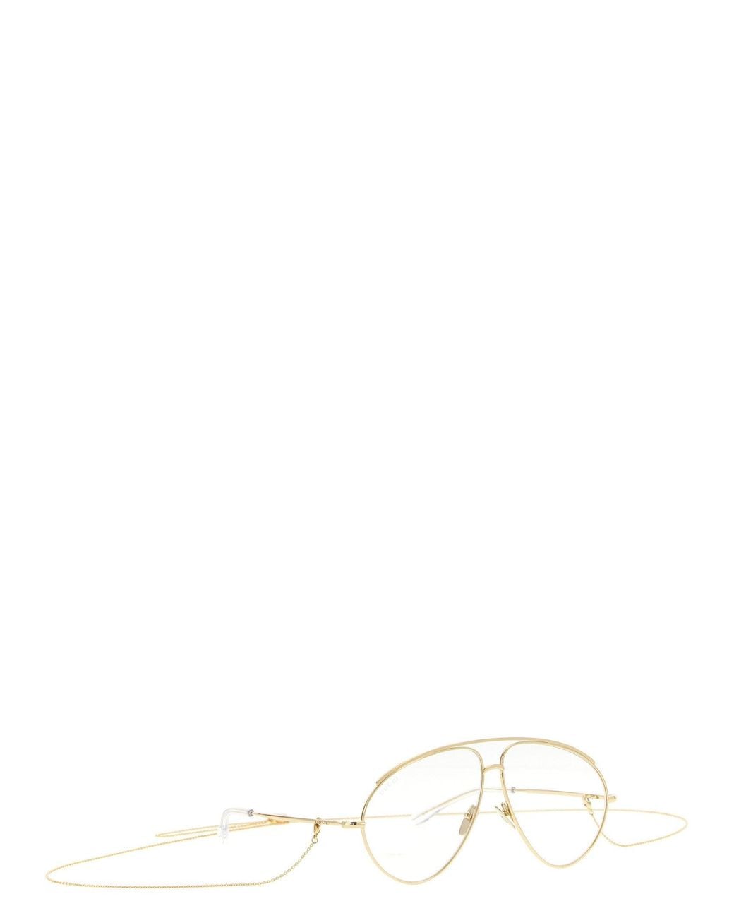 Gucci Metallic Aviator Metal Frame Sunglasses