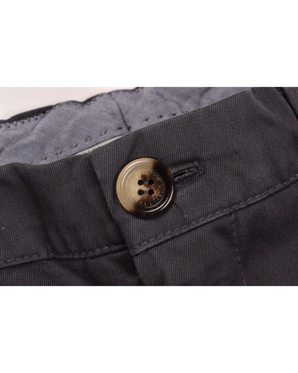 Brunello Cucinelli Blue Dark Pleated Trousers for men