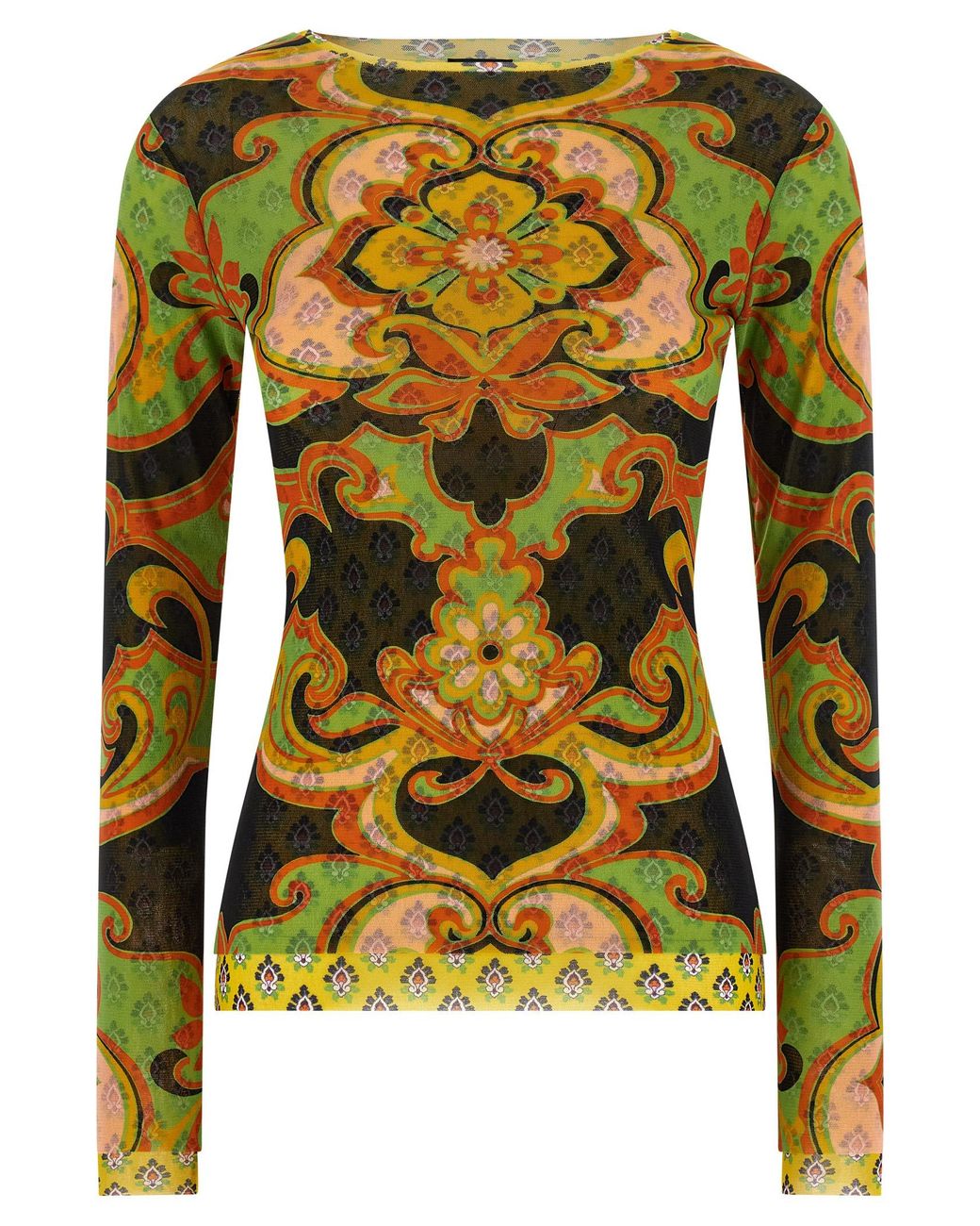 Etro Yellow Double-Layer Mesh