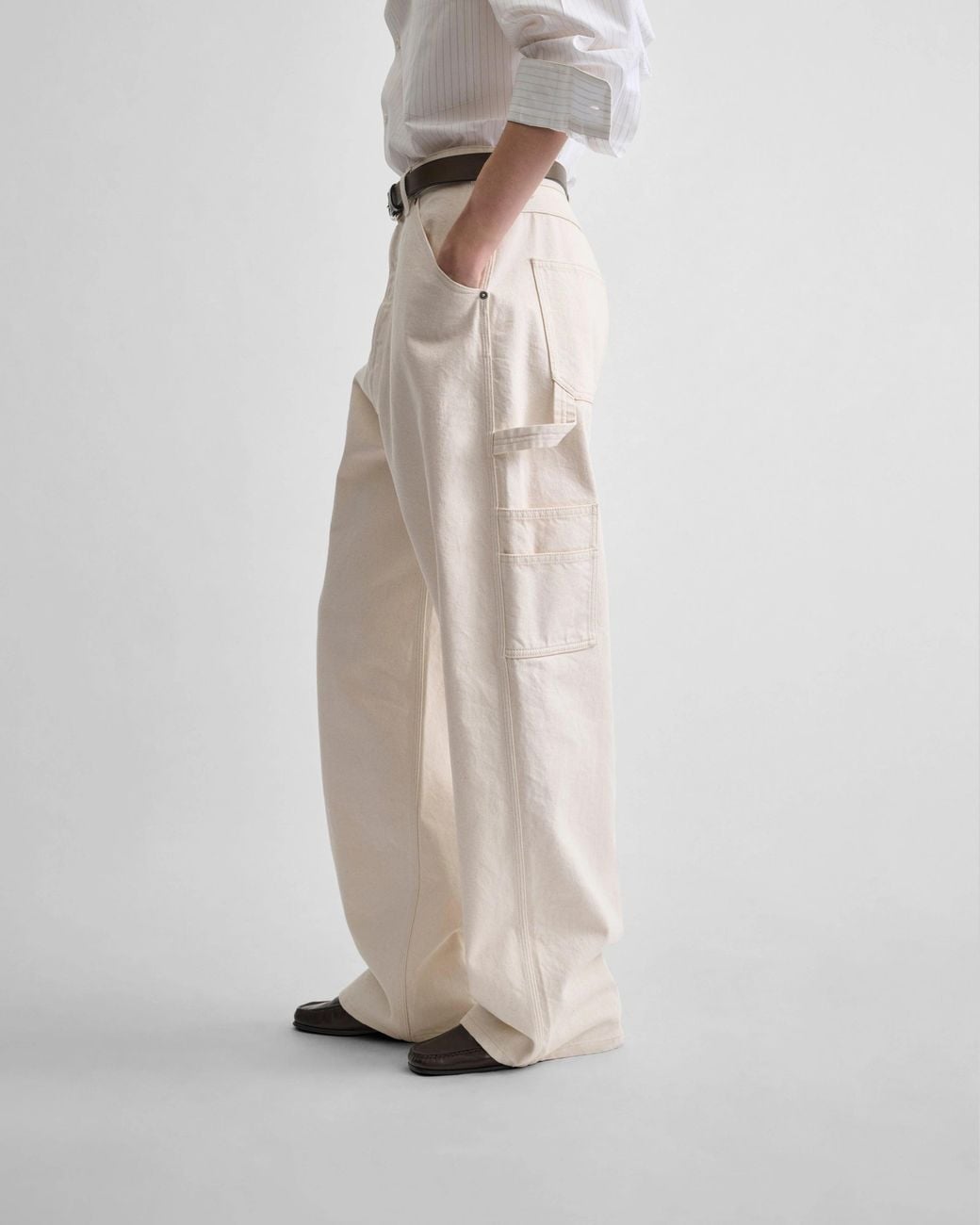 Phoebe Philo White Jeans Carpenter Crème