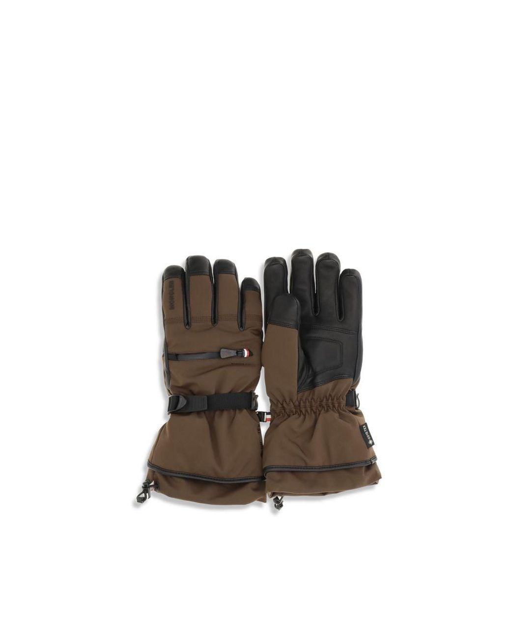 Moncler Brown Nylon Gloves for men