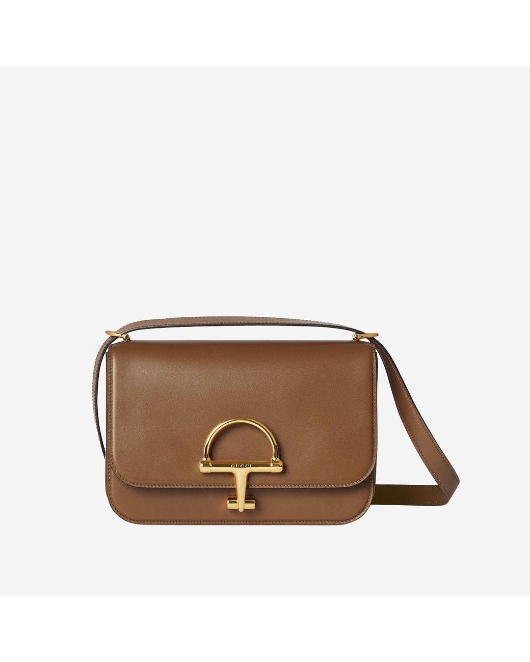 Gucci Brown Siena Small Shoulder Bag Leather Handbags