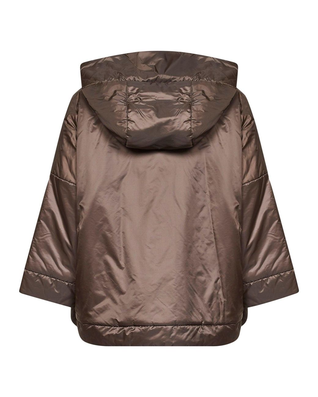 Max Mara Brown Hooded Padded Jacket Mtcfiore Puffer