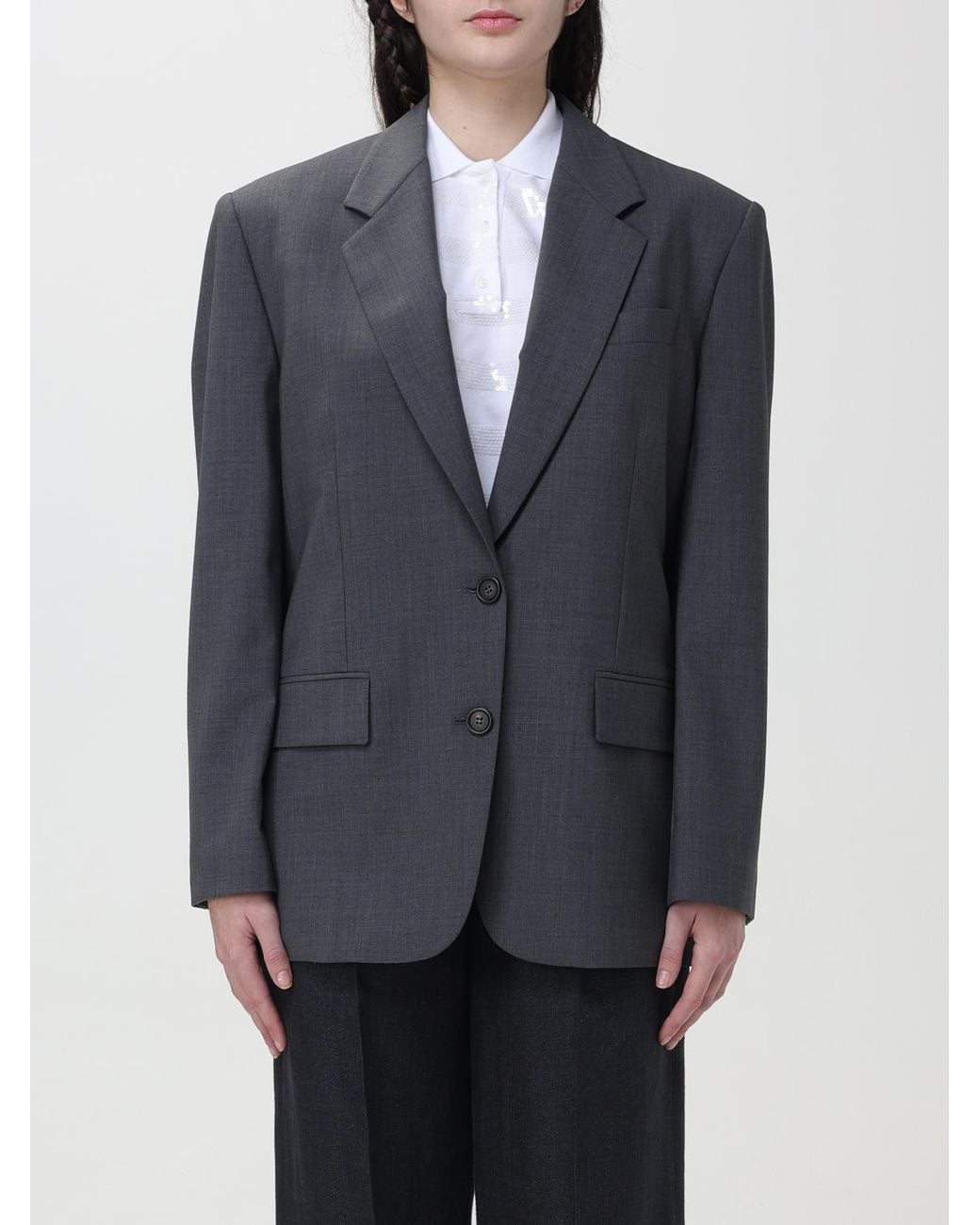 Brunello Cucinelli Blue Dark Wool Blazer