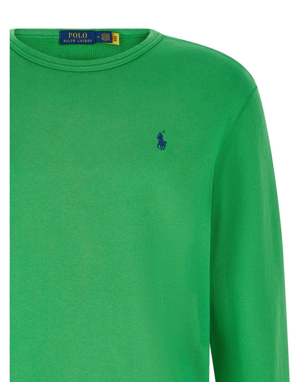 Polo Ralph Lauren Green Logo-Embroidered Loopback Cotton Sweatshirt