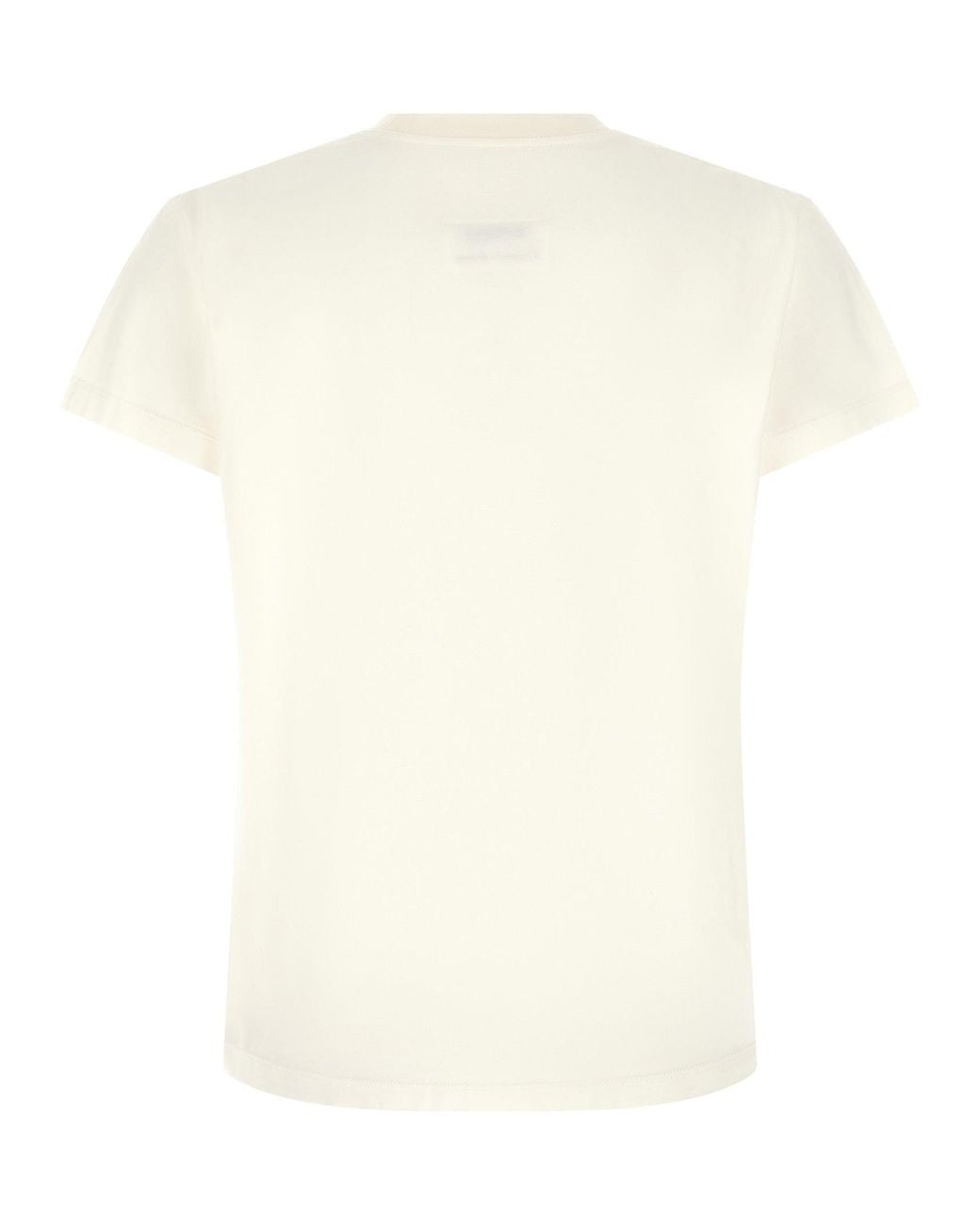 MM6 by Maison Margiela White Mm6 Maison Margiela Logo-Embroidered Cotton T-Shirt