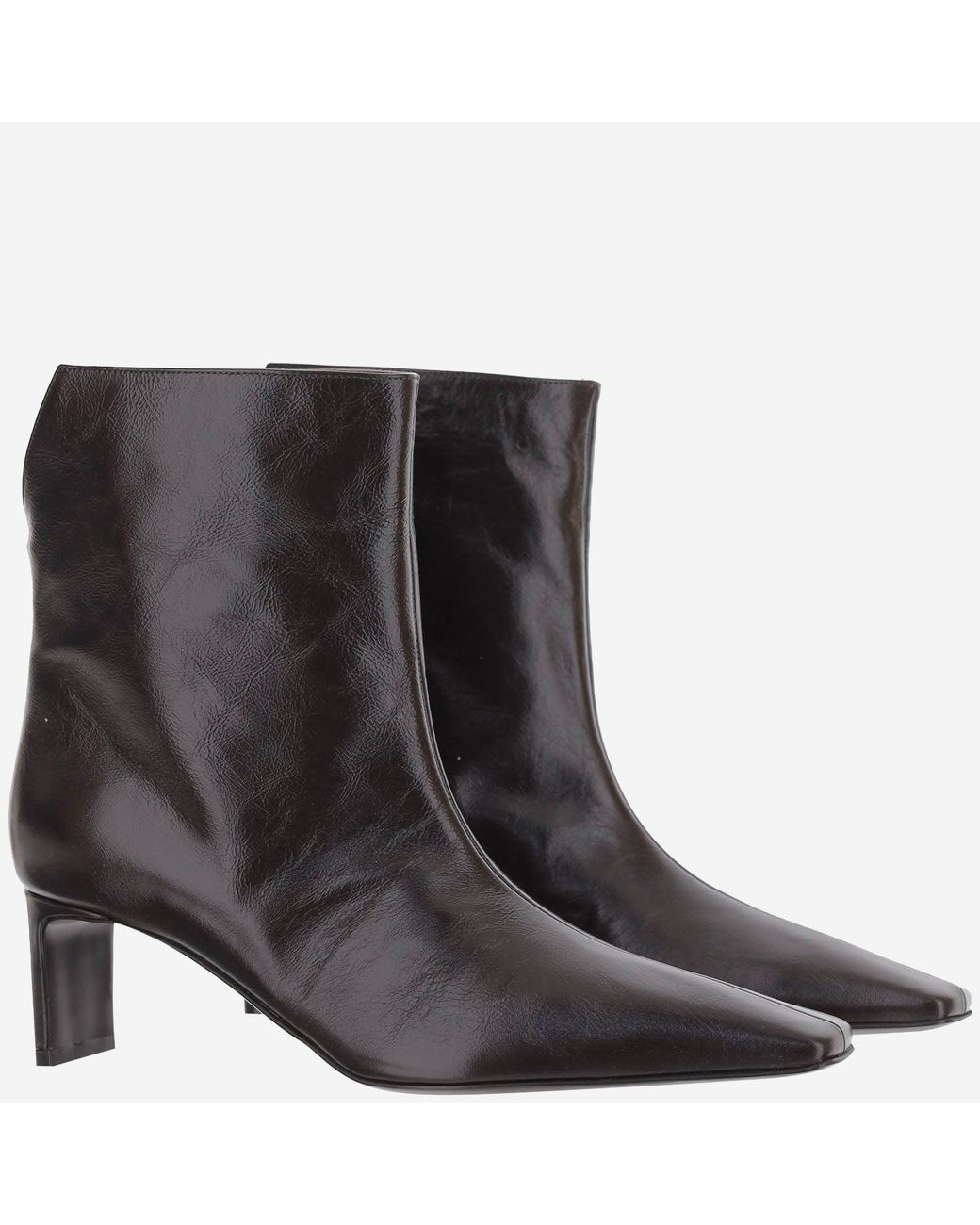 Khaite Black The Marfa Leather Boots Calf
