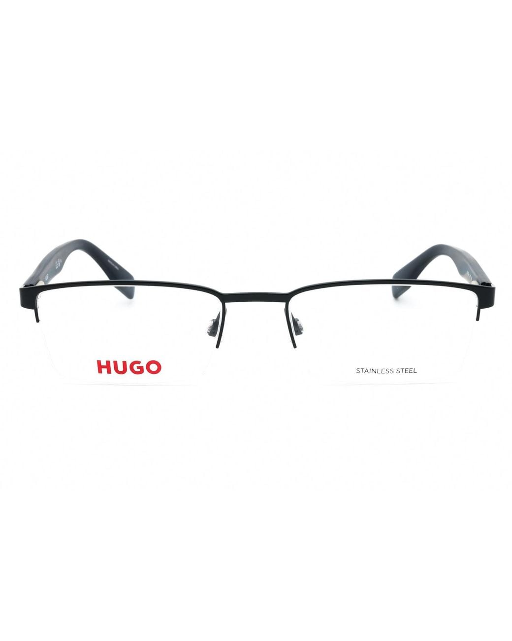 HUGO Black Hugo Hg0324 Rectangular Metal Eyeglasses