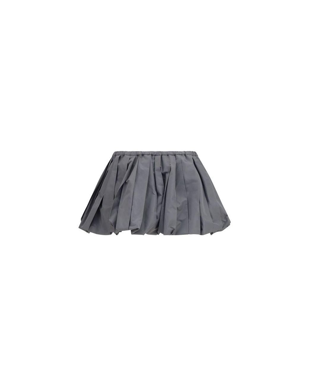 Miu Miu Gray Skirt Balloon Mini Polyester