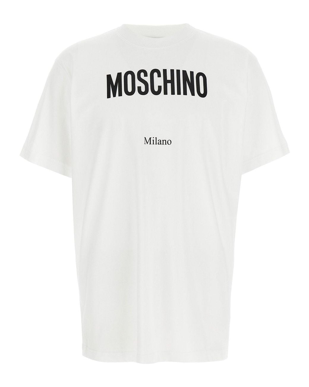 Moschino White Logo-Print T-Shirt