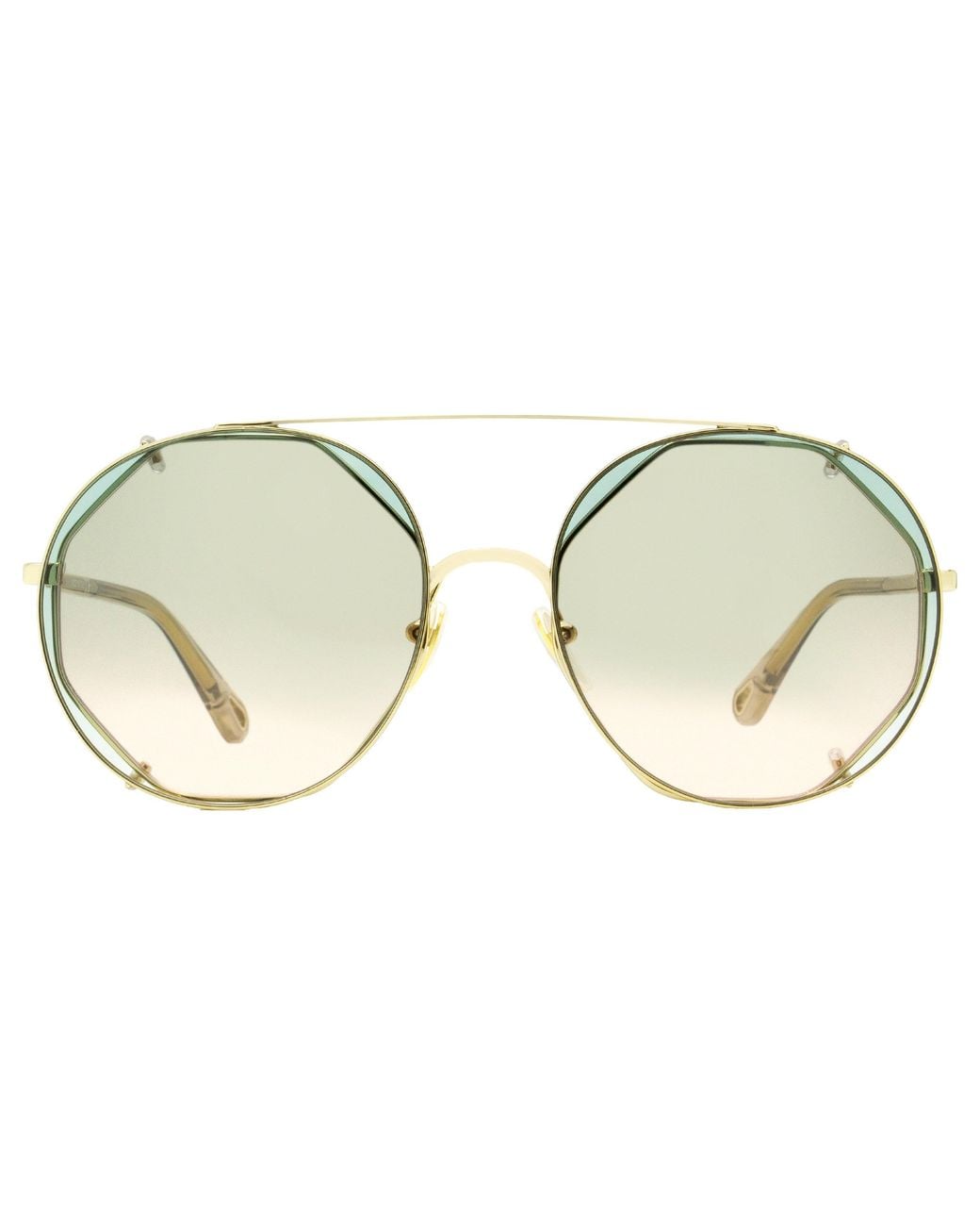 Chloé Black Chloe Clip-On Sunglasses Ch0041S 001-Clear 57Mm 41 Metal/Plastic (Acetate)