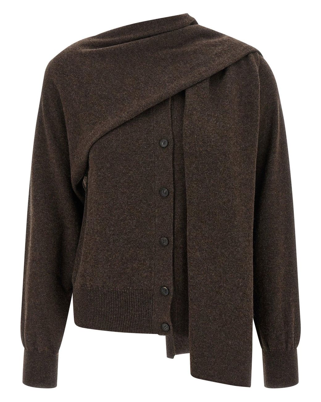 Ferragamo Black Scarf Cardigan