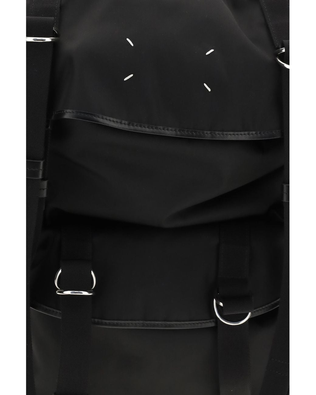 Maison Margiela Black High Tech Medium Backpack Nylon for men
