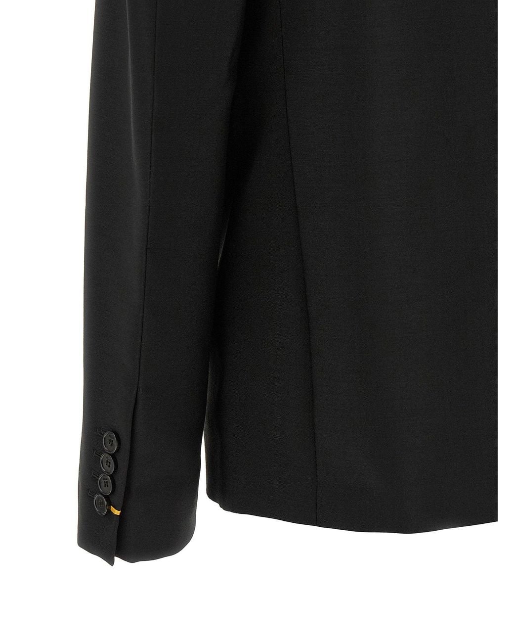 Fendi Black Mohair-Wool Blend Blazer