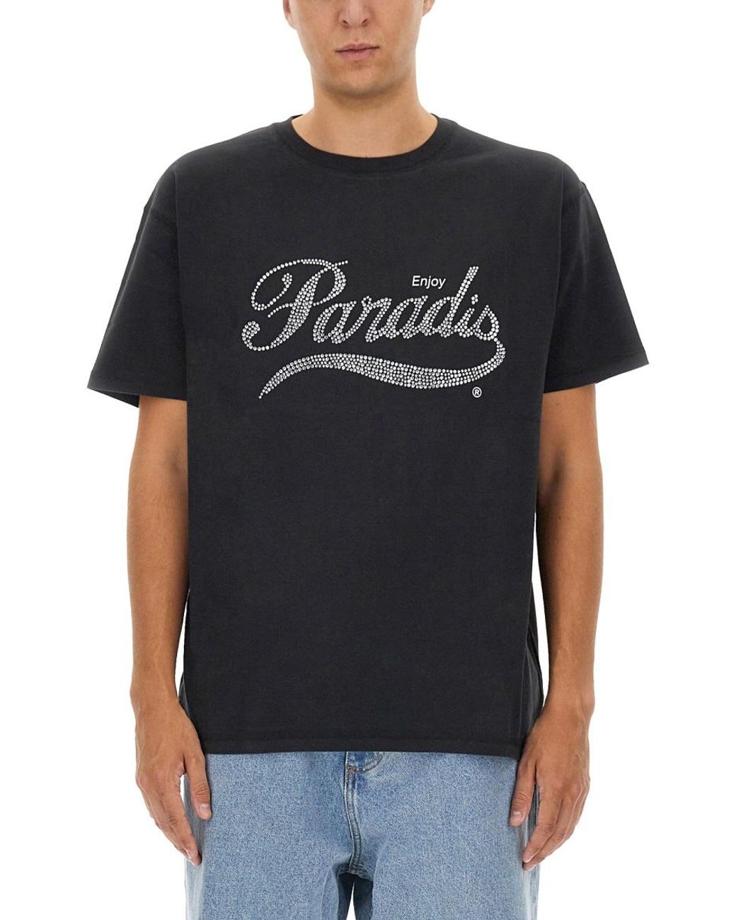 3.PARADIS Black Coca Cola T-Shirt Cotton T-Shirts for men