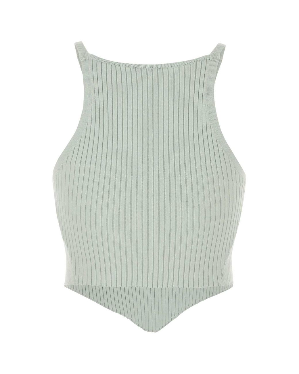 Courreges Green Mint Viscose Blend Tank Top