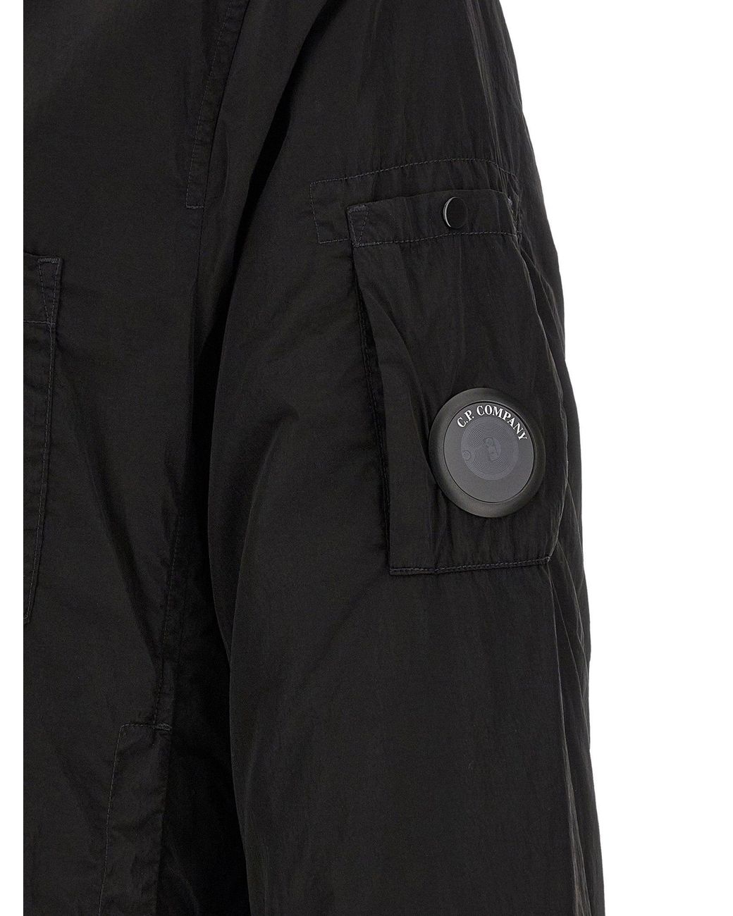 C P Company Black Chrome-R Padded Technical Overshirt for men