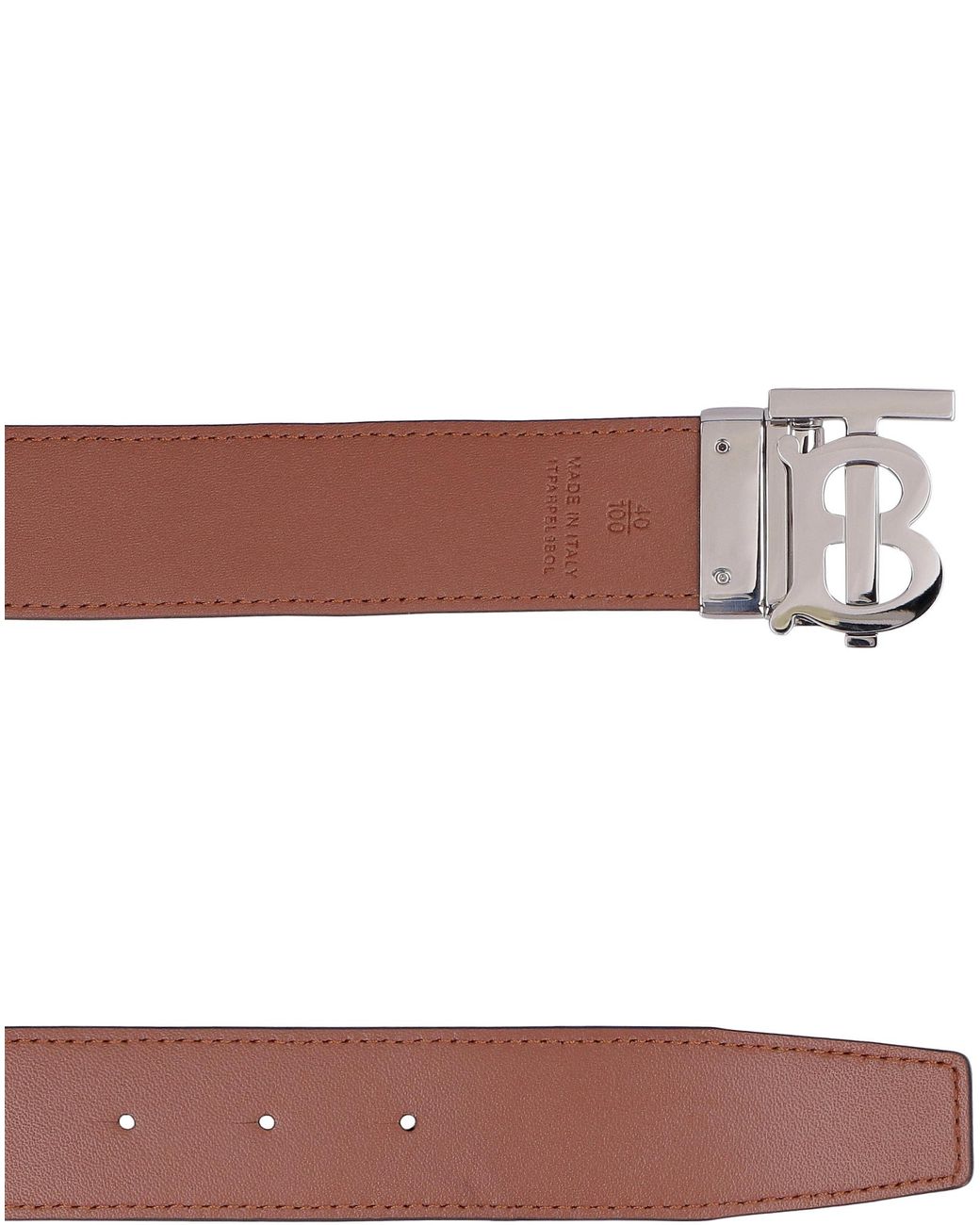 Burberry Brown Reversible Leather Belt Calf for men