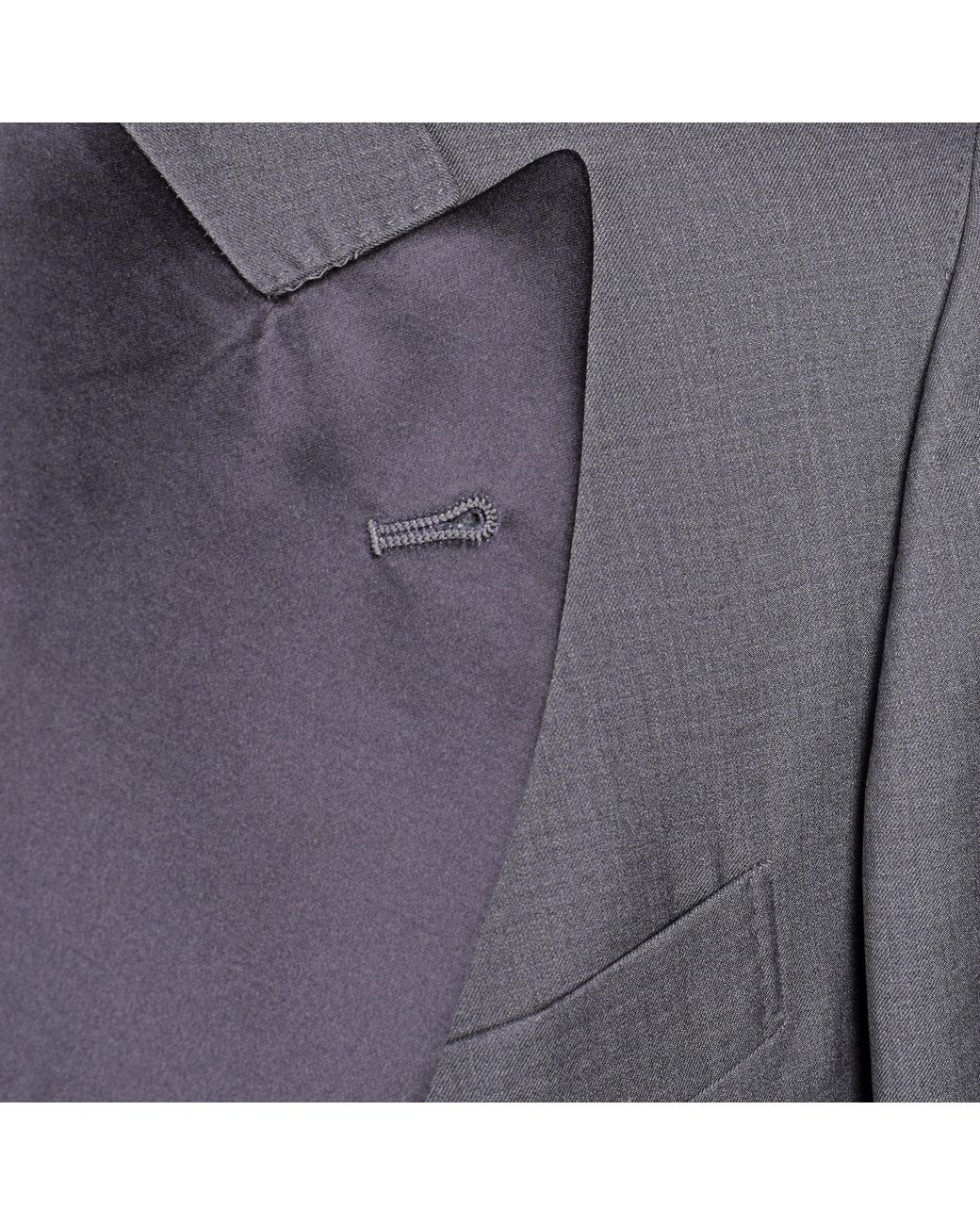 Brunello Cucinelli Gray Wool Silk Tuxedo Blazer for men