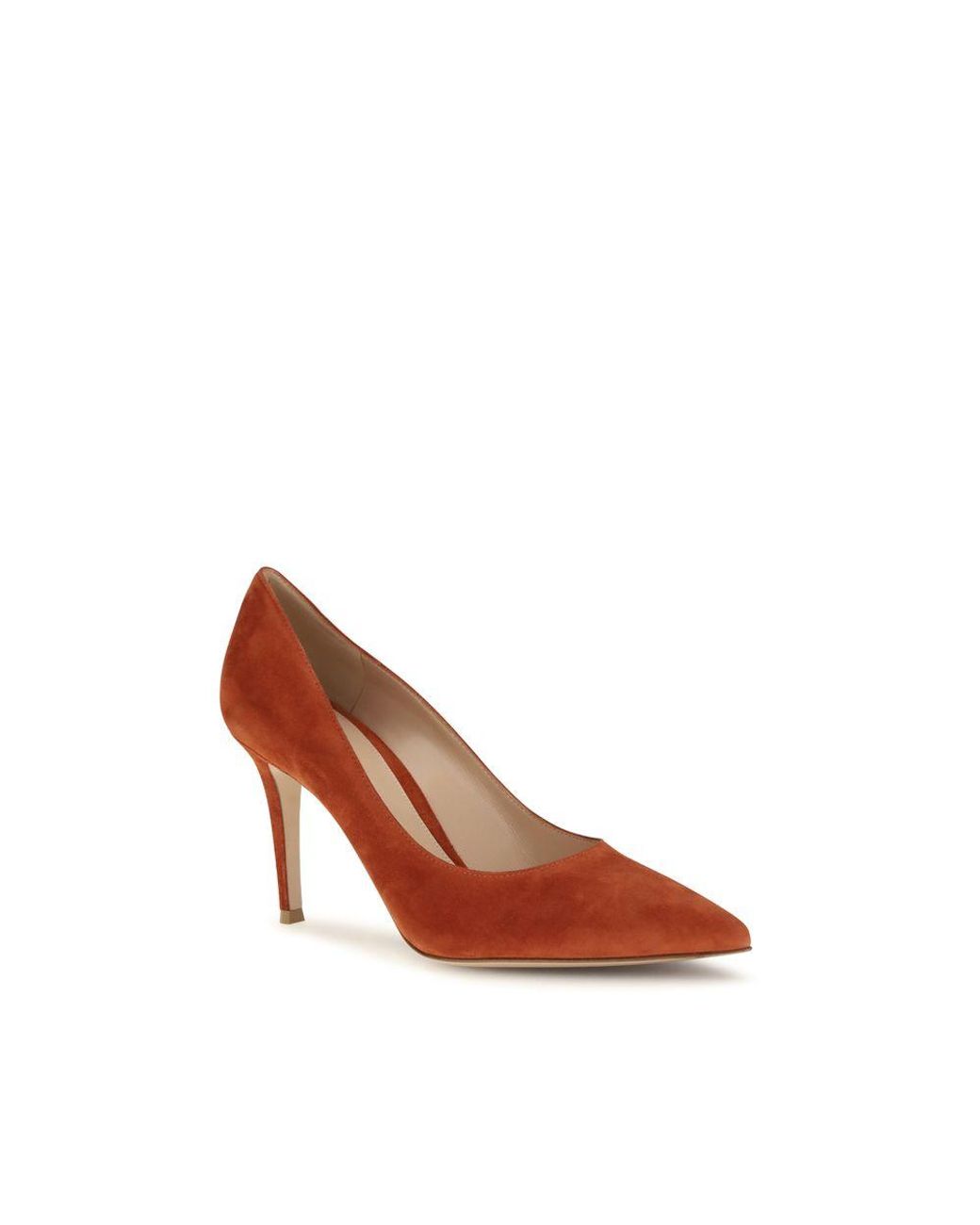 Gianvito Rossi Brown Calf Leather Bos Taurus High Heel Pumps