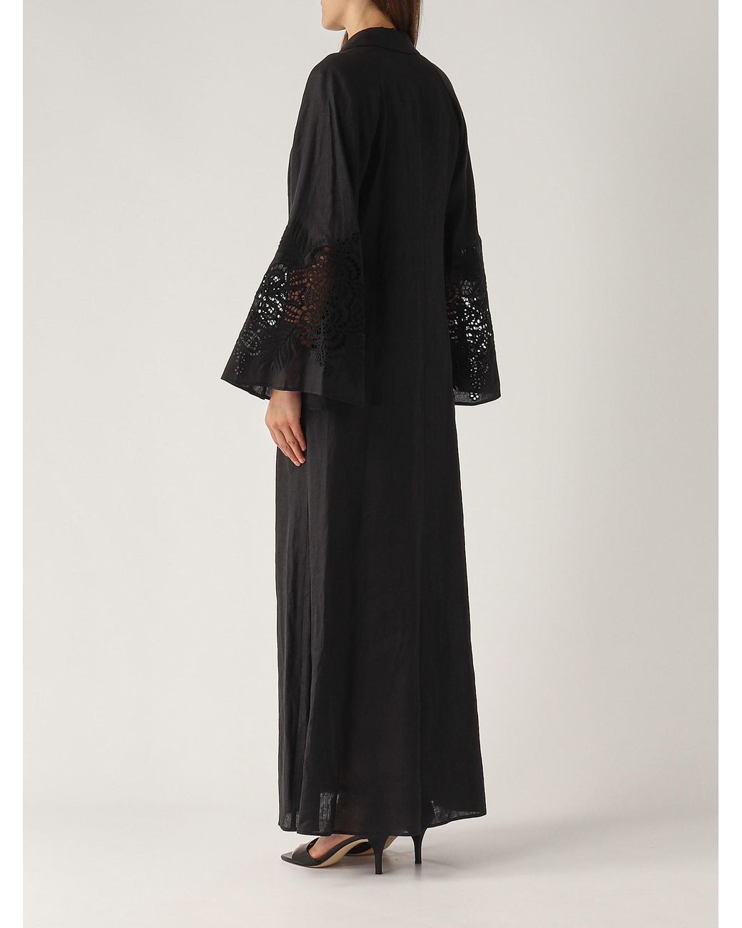 ワンピース MAX MARA BLACK LINEN STRANO DRESS Max Mara Strano Dress in Black | Lyst